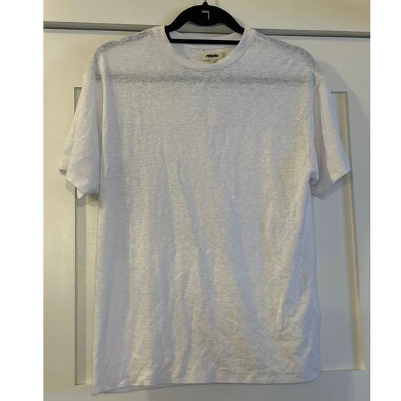 Madewell Linen-Blend Crewneck Oversized Tee XS - Picture 4 of 6